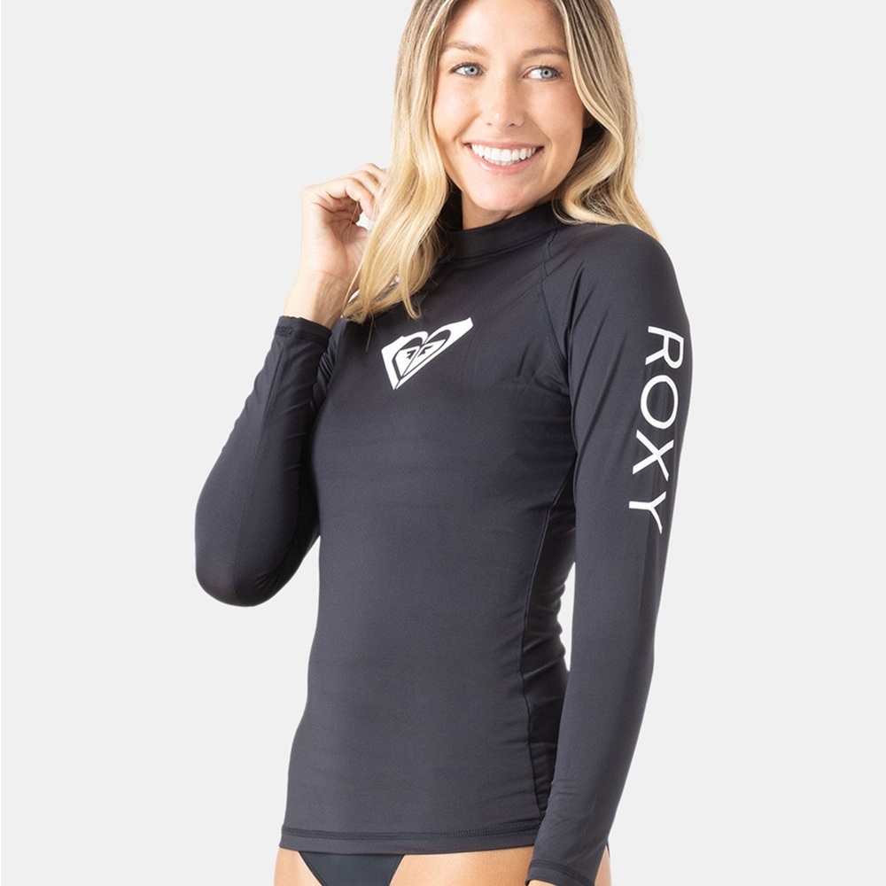 Roxy Black Whole Hearted Long Sleeve Rashguard